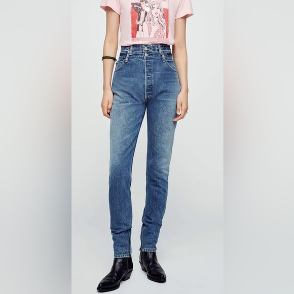 RE/DONE LEVI'S DOUBLE WAISTED Denim Jeans